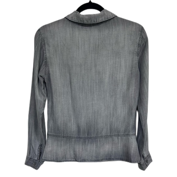 Cloth and Stone for Anthropology Stone Grey Long Sleeve Top Size S - Picture 5 of 10
